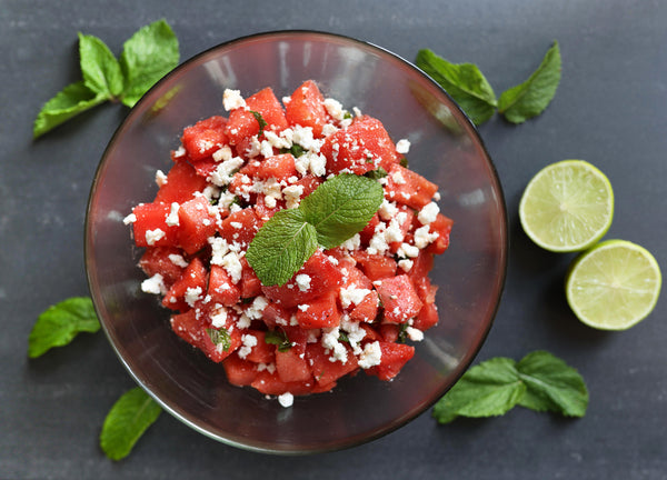 Watermelon Salad with Feta and Fresh Mint