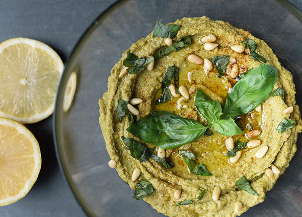 Vegan Basil Hummus